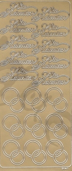 Sticker Wir Heiraten (9262) gold