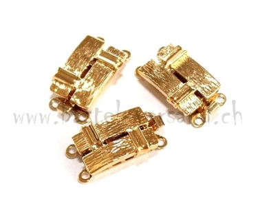 Zierverschluss zweireihig goldfarbig