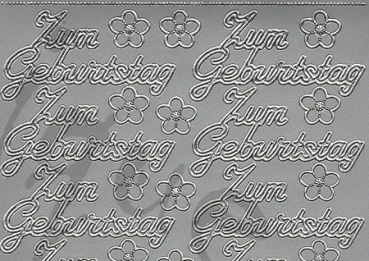 Preview: Sticker Zum Geburtstag (401) silber
