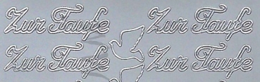 Preview: Sticker zur Taufe (427) silber