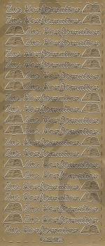 Sticker Zur Konfirmation (196) gold