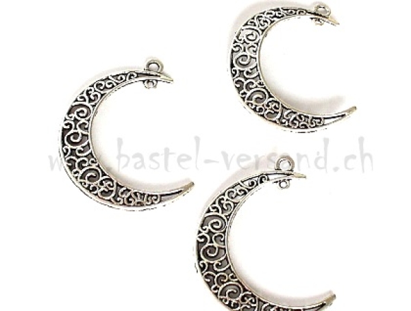 Anhänger Mond silberfarbig (1Stk.)