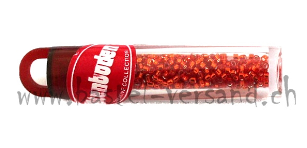 Treasure Bead (Midiperlen) orange silbereinzug