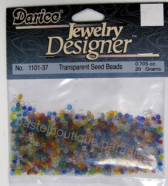 Rocailles-Perlen 2mm transparent gemischt