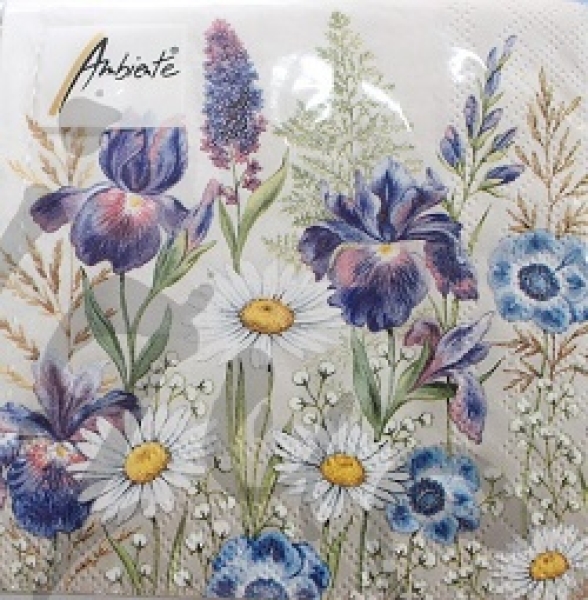 Serviette mixed meadow flowers