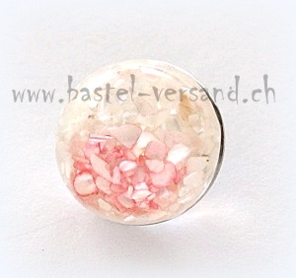 Click Button 18mm Muschel rosa