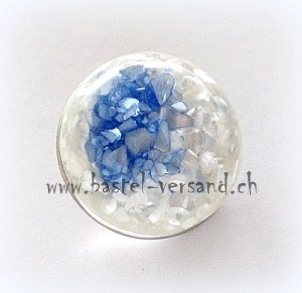 Click Button 18mm Muschel blau