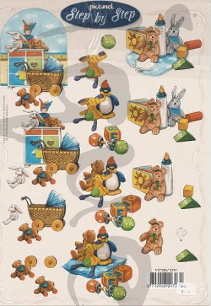 3D Schnittbogen Puppenwagen