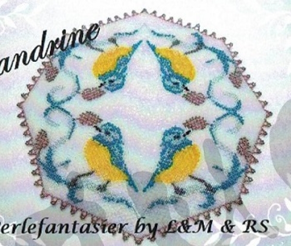 Perlefantasier 1633 Decke (ca. 32cm) Vogel