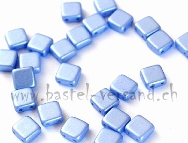 2-hole square 6mm Deluxes hellblau
