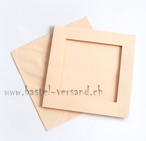 Dreifachkarte mit Couvert lachs