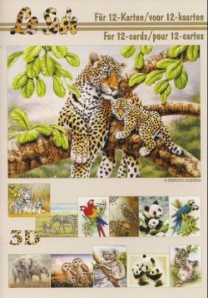 3D Schnittbogen Buch A5 Tiere
