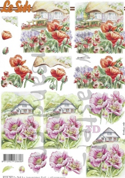 3D Schnittbogen Mohn