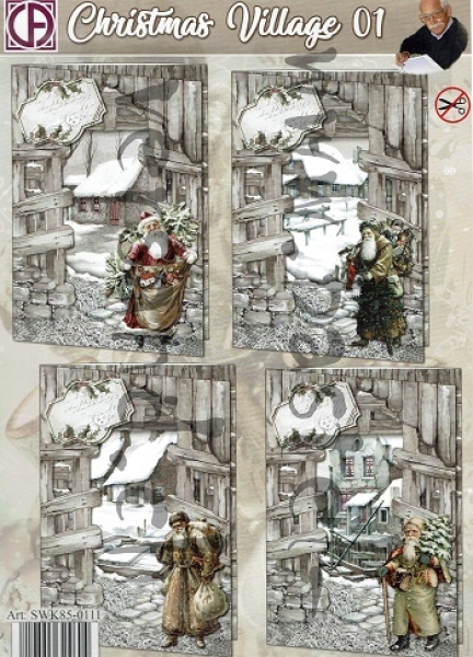 3D Kartenset Christmas Village