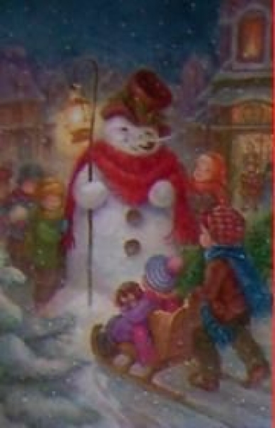 3D Schnittbogen Schneemann