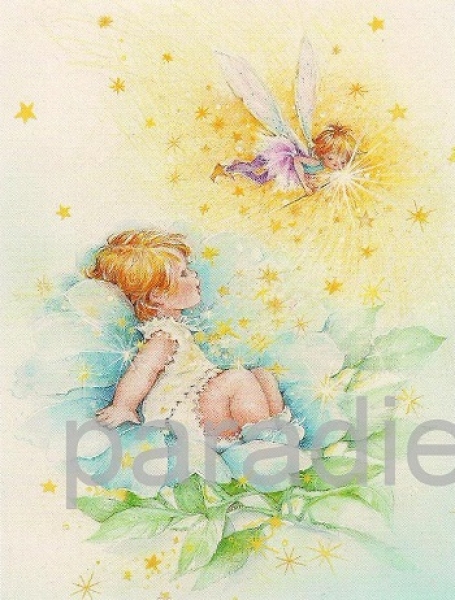 3D Schnittbogen Baby auf Rose