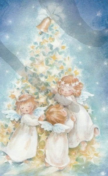 3D Schnittbogen Engel am Christbaum