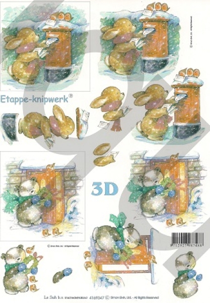 3D Schnittbogen Weihnachtspost
