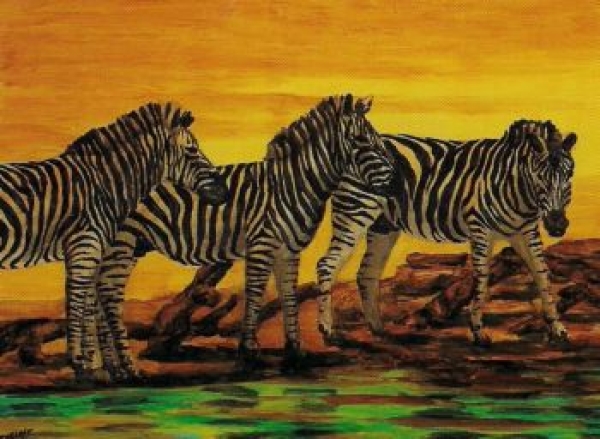 3D Schnittbogen Zebras