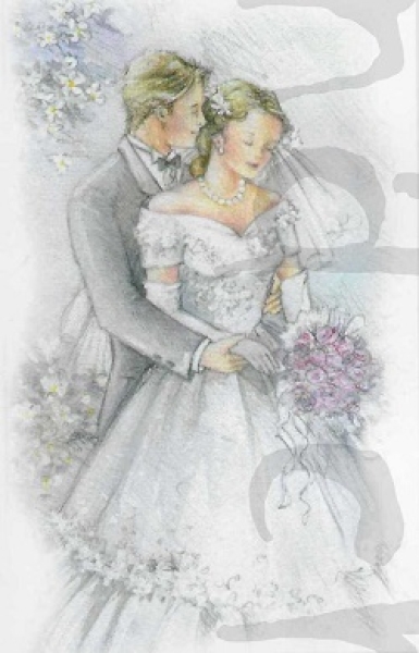 3D Schnittbogen Brautpaar