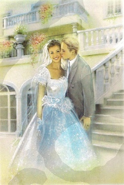 3D Schnittbogen Brautpaar