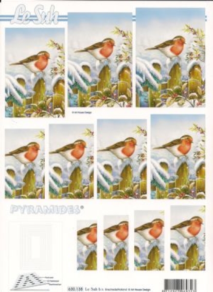 Pyramides Rotkehlchen auf Zaun