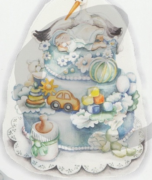 3D Stanzbogen Baby (Torte)