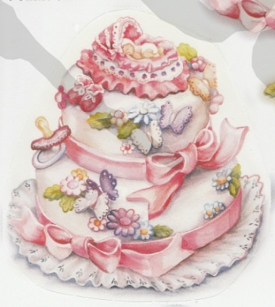3D Stanzbogen Baby (Torte)