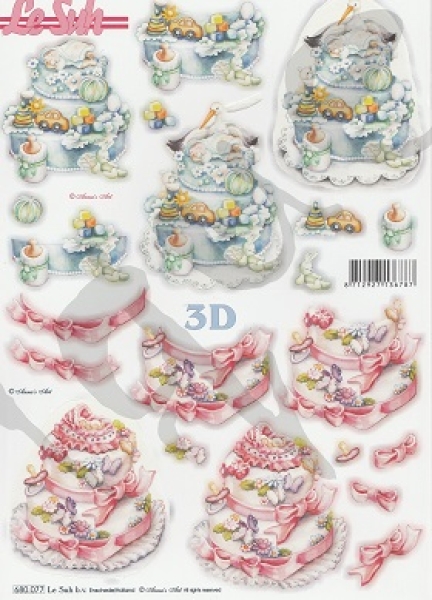 3D Stanzbogen Baby (Torte)
