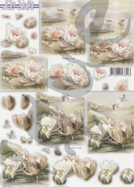 3D Stanzbogen Seerosen