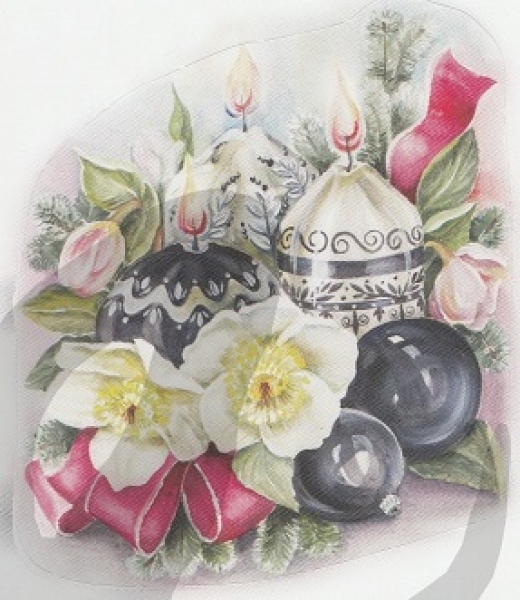 3D Stanzbogen Christrosen