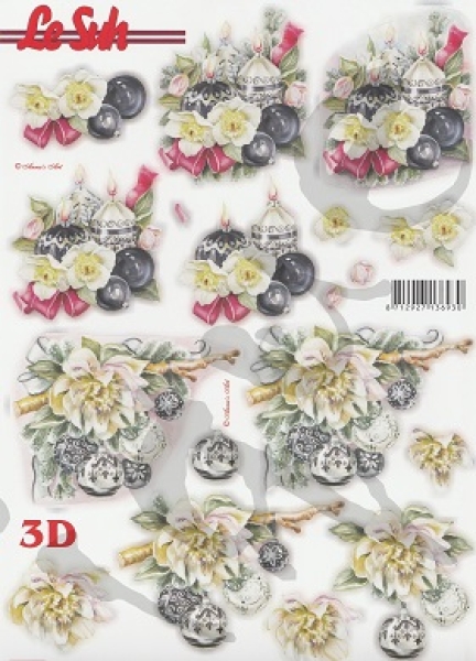 3D Stanzbogen Christrosen