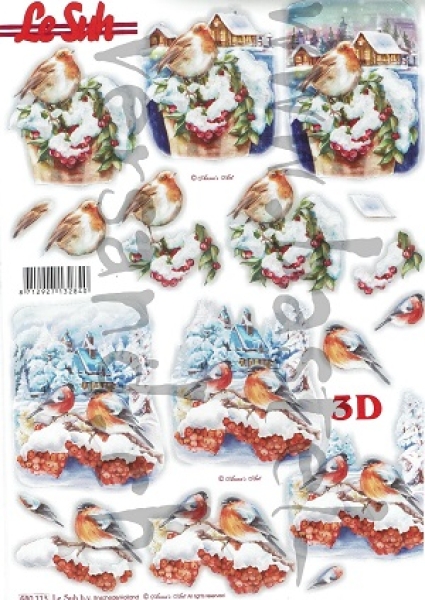 3D Stanzbogen Vögel