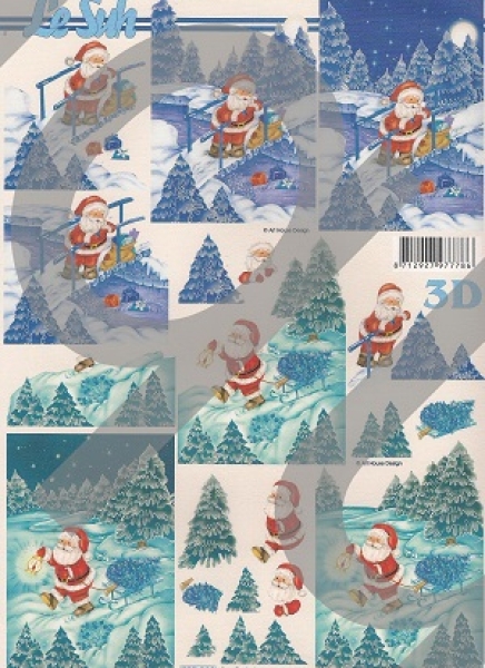 3D Schnittbogen Der Nikolaus kommt