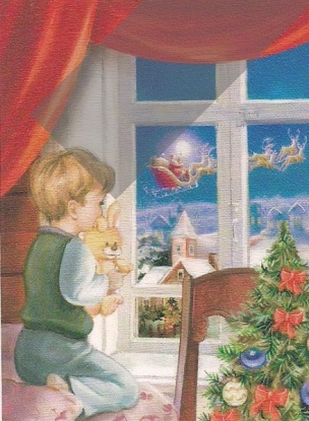 3D Schnittbogen warten aufs Christkind