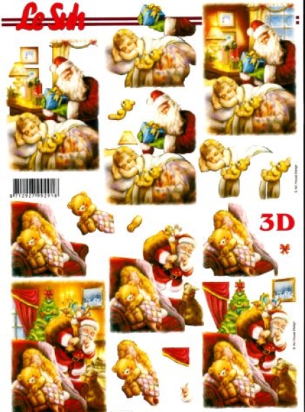 3D Schnittbogen Weihnachtsmann