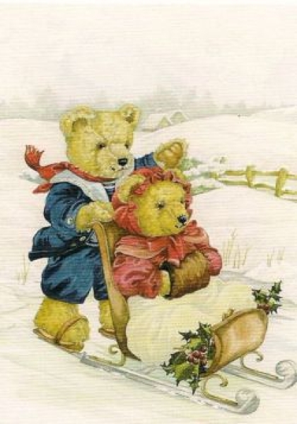 3D Schnittbogen Bären im Winter