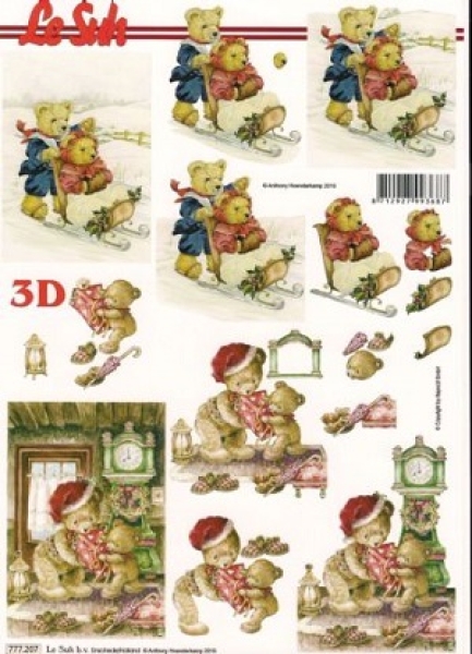 3D Schnittbogen Bären im Winter