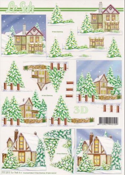 3D Schnittbogen Winterstimmung