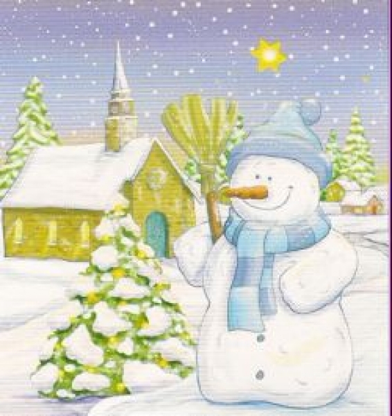 3D Schnittbogen Schneemann