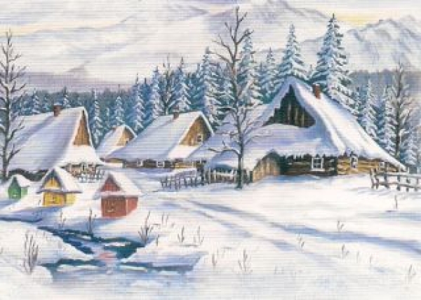 3D Schnittbogen Winterlandschaft