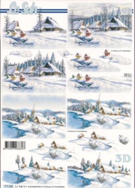 3D Schnittbogen Winterlandschaft