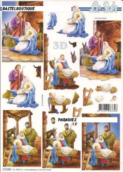 3D Schnittbogen Heilige Familie