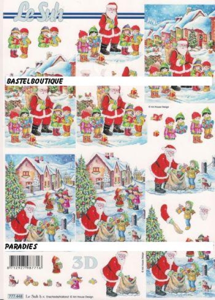 3D Schnittbogen Nikolaus kommt