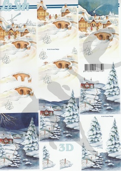 3D Schnittbogen Winterlandschaft