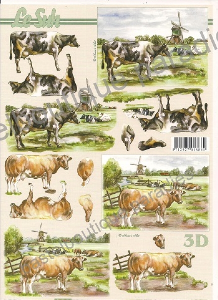 3D Schnittbogen Kühe