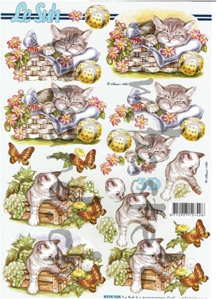 3D Schnittbogen Kätzchen mit Ball