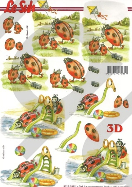 3D Schnittbogen Marienkäfer