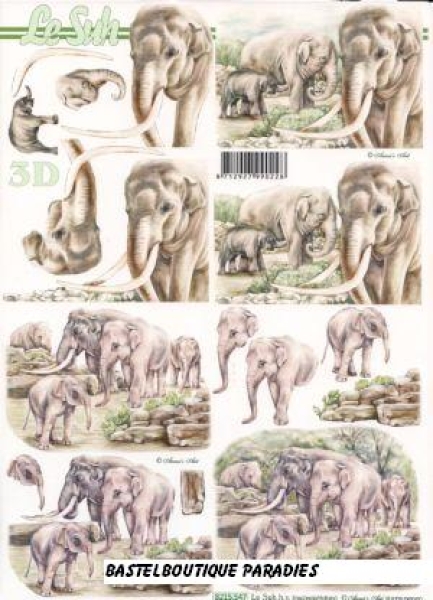 3D Schnittbogen Elefanten