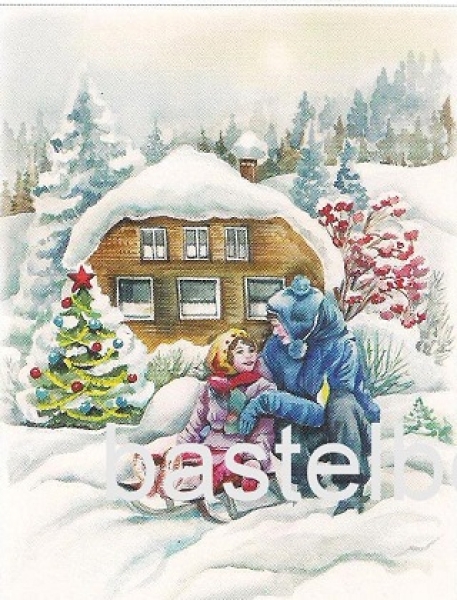 3D Schnittbogen Kinder beim Wintersport